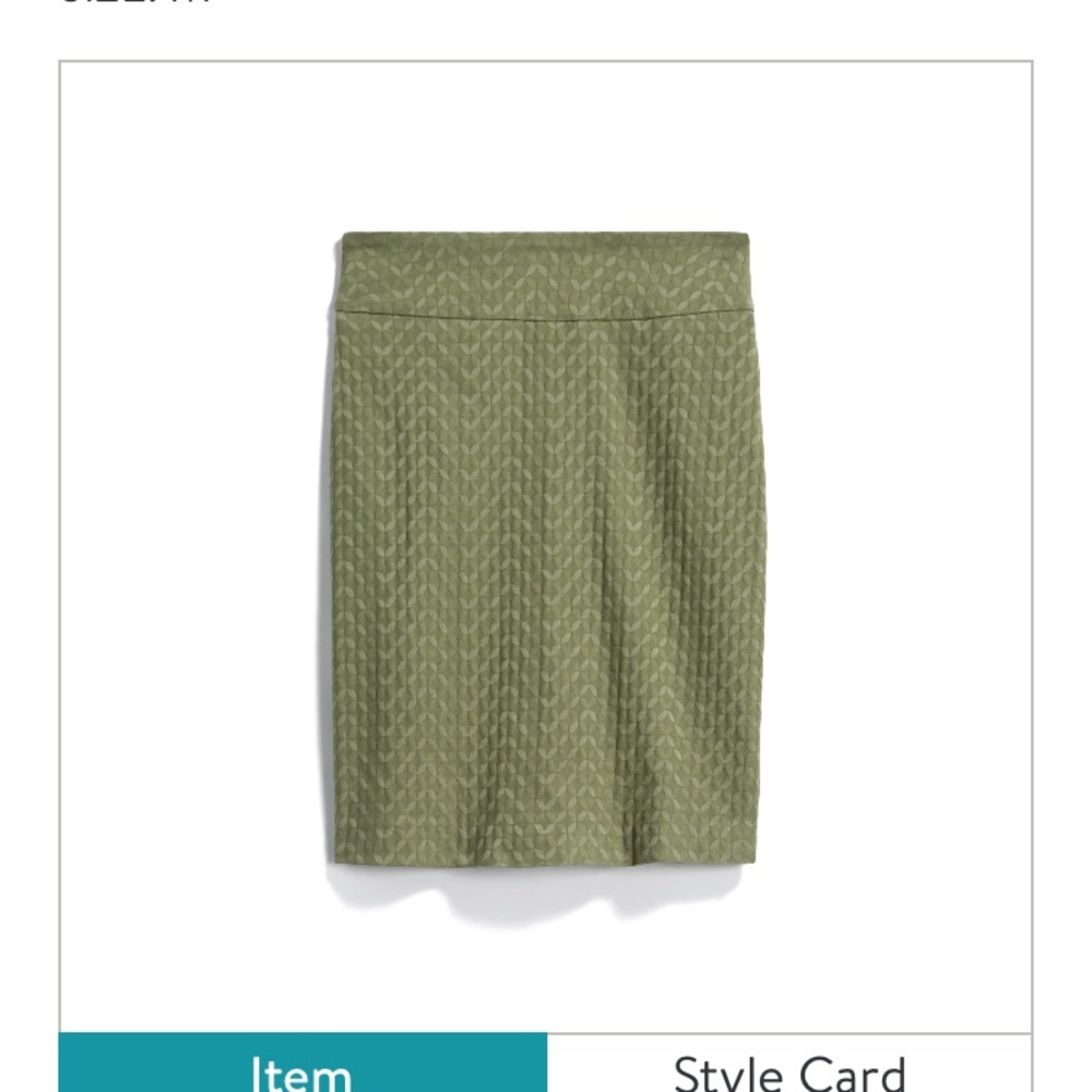 Stitch Fix green pattern pencil skirt